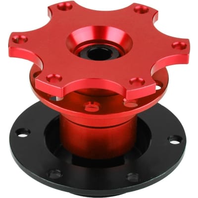 Adaptateur à dégagement rapide pour moyeu de volant de voiture Kit Snap Off avec vis Red