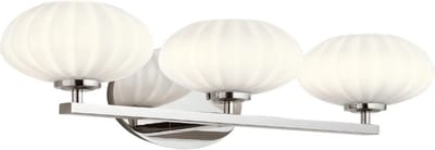 Kichler LED Wandlamp Pim | 3W 3000K 300Lm 830 | IP44 | Dimbaar | Polished Chrome
