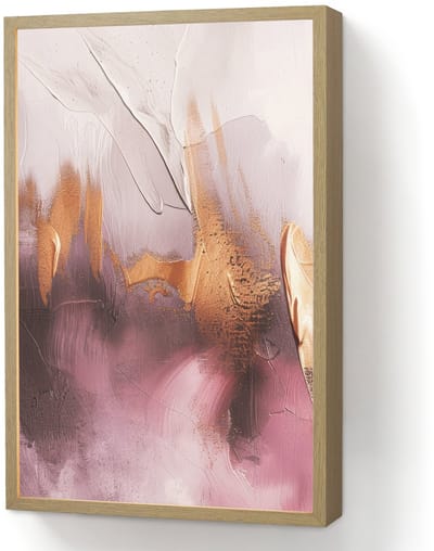 Wandlamp 40x60 cm - Oplaadbaar - Paars - Abstract - Verf - Goud - Wandlampen binnen woonkamer - Slaapkamer lamp - Decoratieve nachtlamp - Vloerlamp draadloos