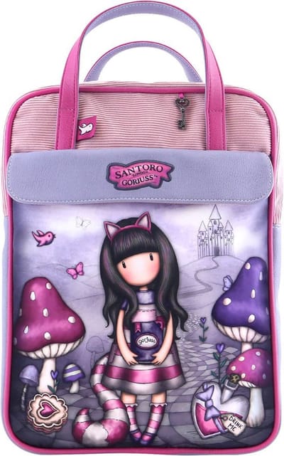 Rugzak Gorjuss Cheshire cat Roze Paars (27 x 10 x 37 cm)