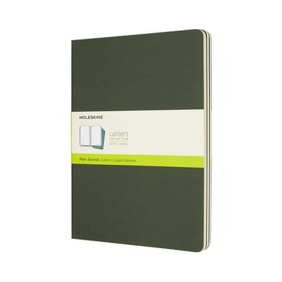 Moleskine Cahier Journals - Extra Large - Blanco - Groen - set van 3