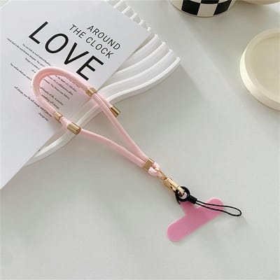 Luxe Metaal Nylon Kort Lanyard Telefoonriempje Sleutelkoord Hangend Broek Accessoires Stijlvolle Anti-verlies Sleutelhanger Polskoord Riem gray