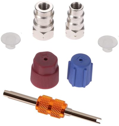 Allecto - A/C Retrofit Conversie Adapter Set - Hoog en Laag Druk - Geschikt voor R-12 naar R-134a - Duurzaam en Betrouwbaar - Eenvoudige Installati...