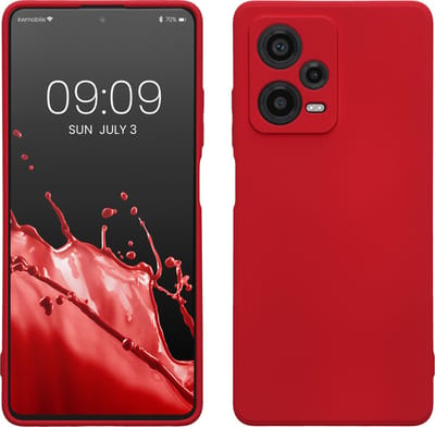 kwmobile telefoonhoesje geschikt voor Xiaomi Redmi Note 12 Pro+ 5G / Note 12 Pro Plus 5G - Hoesje voor smartphone - Precisie camera uitsnede - TPU back cover in kersrood