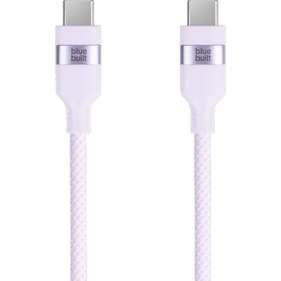 BlueBuilt Usb C naar Usb C Kabel 1,5m Nylon Lila
