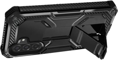 i-Blason, Hoesje Geschikt voor Samsung Galaxy A36 Model i-Blason Armorbox Versterkt met Standaard, Zwart