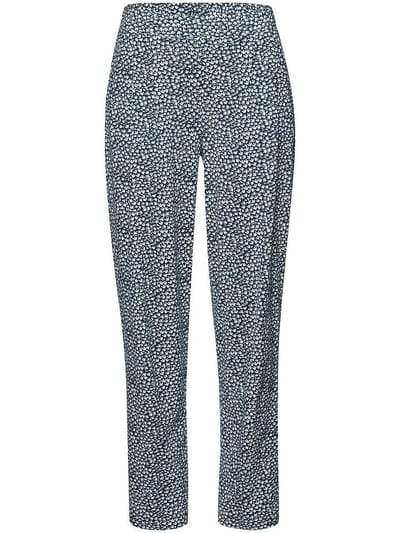 Enkellange bandplooibroek Karla Van Green Cotton blauw