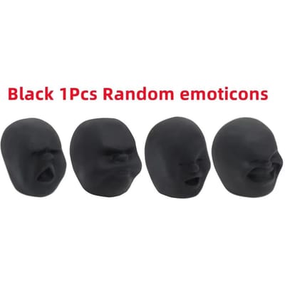 Balle Anti-Stress Visage Humain Émotionnel Résine Poupée Relaxation Divertissement Nouveauté Caomaru Jouet Anti-Stress Adulte Soulagement du Stress Nouveauté Fidget Cadeaux de Fête black