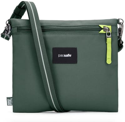 Pacsafe GO Crossbody tas - 3.5L - RFID - Anti-diefstal - Waterafstotend - Gerecycled - Festivaltas - Groen