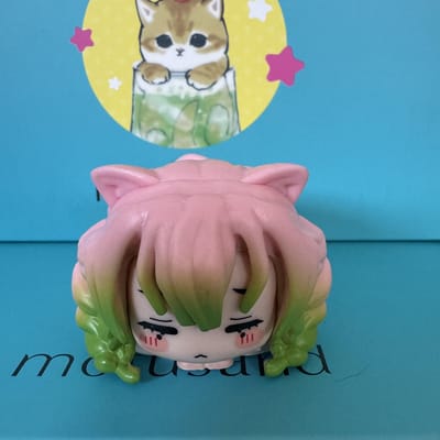 Demon Slayer Liggende Kattenoortjes Tokito Muichiro Blind Box Prankpop Anime Bureau Decoratie Cadeaus Actiefiguur Model Speelgoed