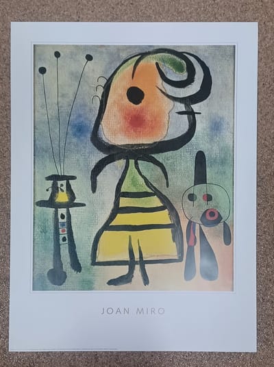 poster Verkerke Joan Miró - Femme et Chat 60 x 80 cm