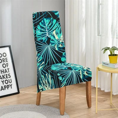 Housse de Chaise Longue Dossier Haut Style Pastoral Taille XL Housses de Chaise Dossier Haut Housse de Chaise Dossier Haut King Nordique pour Cuisine Hôtel Banquet 1 Pc blue