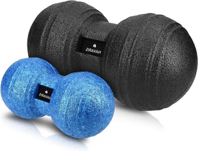 Peanut duo massage ball - In twee maten - Bal voor zelfmassage - Triggerpoint massage - Pindavorm - Verschillende kleuren - Ontspanning - Spierpijnverlichting massage bal voeten