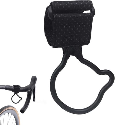 Kinderwagen Haken - Accessoirehouder Organizer - Reizen met baby - Charmant berenpatroon - 20 x 14 x 3 cm - Zwart