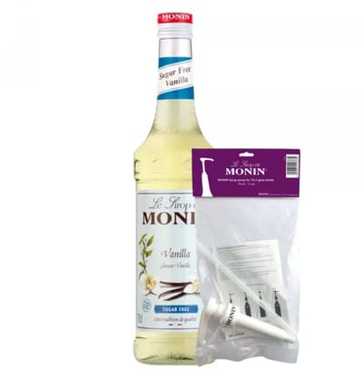Monin Siroop Vanille Suikervrij 70 cl + Pompje