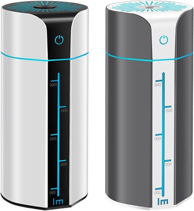 Luchtbevochtiger - Air Purifier Diffuser - Verbeter Luchtkwaliteit - Fluisterstil Ultrasoon - 1000 ml Tank - Wit