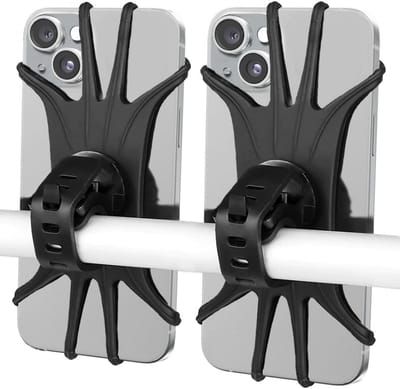 EXCITAT Houder - Telefoonhouder - Siliconen houder - Draaibaar - Geschikt voor fietsen, mountainbikes en motorfietsen