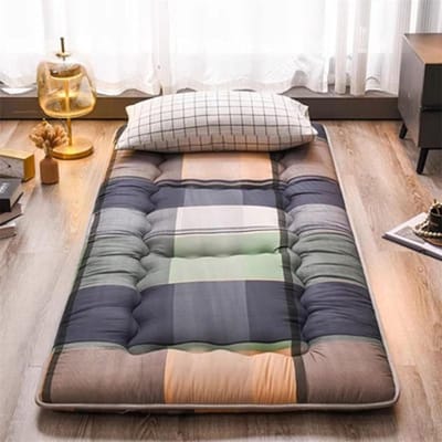 Vloermatras - Japans futon - Comfortabel slapen - Ademend en opvouwbaar - 100x200cm - Naturel