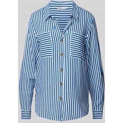 Overhemdblouse van viscose met verlengde rug Model 'YASMIN'