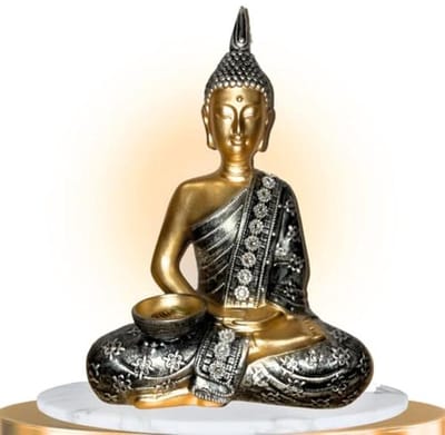 Meditatie Boeddhafiguur - Decoratie voor Thuis en Tuin, 33 x 23 cm