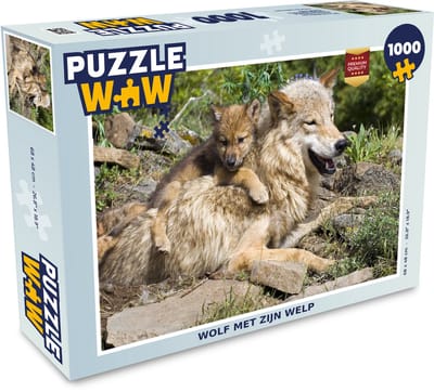 Puzzel Wolf - Welp - Dier - Legpuzzel - Puzzel 1000 stukjes volwassenen