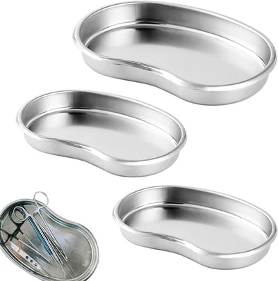 Stainless Steel Laboratorium Tray Set van 3 Stuks voor Tandheelkundige Tools en Opslag