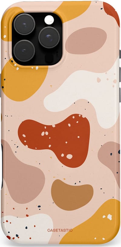 Casetastic Hoesje Geschikt voor Apple iPhone 16 Pro Max Magsafe - Stijlvolle Beschermende Duo-layer Case - Terrazzoque