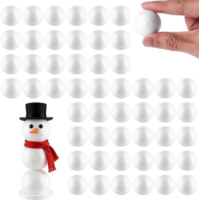 200 Styrofoam Bollen van 3 cm, Hoogwaardige Witte Knutselballen voor DIY, Kerstdecoratie en Modelbouw
