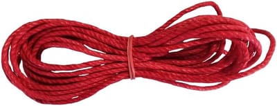 Geparaffineerd Twisted Touw voor Gewichten tot 5 kg – Rood, 5 Meter