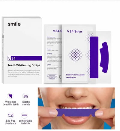Smilekit Tandenbleek Strips Zonder Peroxide – tanden bleken – Witte Tanden – Veilige Tandenbleekset voor Thuis