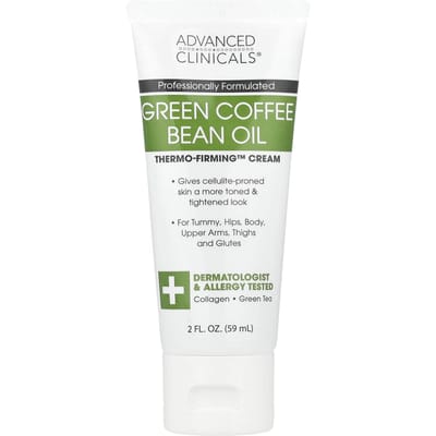 Advanced Clinicals, Thermo-Firming™ Crème, Groene Koffieboon Olie, 2 fl oz (59 ml) white
