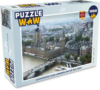 Puzzel Luchtfoto van Londen en de Big Ben - Legpuzzel - Puzzel 1000 stukjes volwassenen