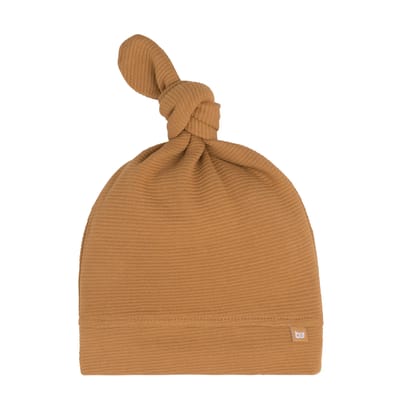 Baby's Only Knoopmutsje Pure - Caramel - 0-3 mnd - 100% ecologisch katoen - GOTS