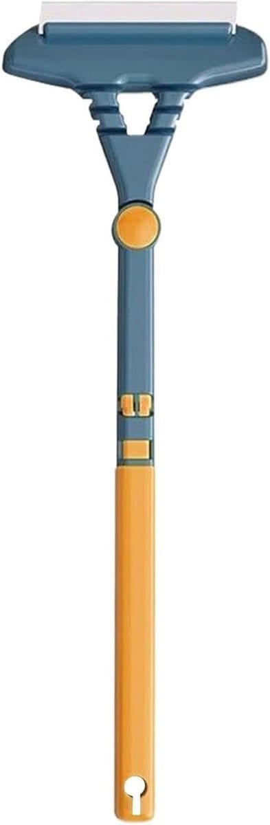 Raamhorren Reiniger - Horrenborstel Raamwisser - Horren Schoonmaken - Uitschuifbare Steel - 458 cm - Geel