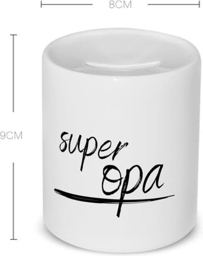 Akyol - super opa Spaarpot - Opa - de beste opa - verjaardagscadeau - verjaardag - cadeau - cadeautje voor opa - opa artikelen - kado - geschenk - gift - 350 ML inhoud