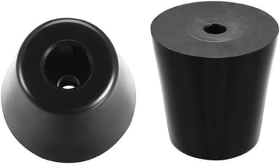 sourcing map 12 pieces rubber feet bumper cushions D18 x 15 x H5 mm black D40x28xH40mm