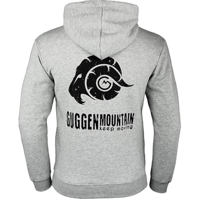 Heren Wandelhoodie H06 met Rits en Logo Lichtgrijs