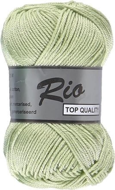 Lammy yarns Rio katoen garen - fris mint (045) - naald 3 a 3,5 mm - 1 bol