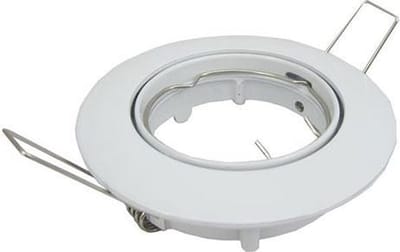Spot Armatuur GU10 - GU10 Inbouwspot - Rond - Wit - Aluminium - Kantelbaar Ø82mm
