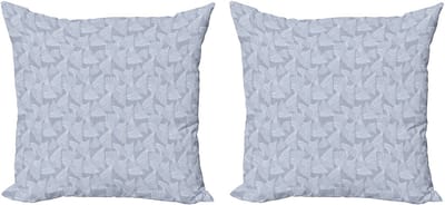 ABAKUHAUS Geometrische decoratieve kussenhoes, 2-pack, modern accent, dubbelzijdige digitale print, 40x40 cm, plafondblauw paarsblauw