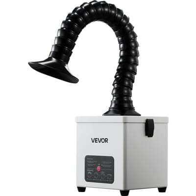 Extracteur de fumées de soudure, Absorbeur de fumées de soudage à filtration en 3 étapes avec forte aspiration de 180 m³/h et débit d'air à 3 niveaux, Compact de bureau sans balais Fumée
