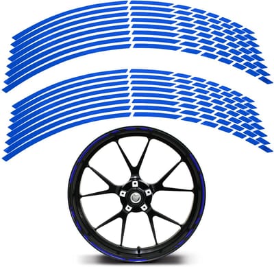 Dailygoods- Velgenstickers Reflecterend - Velgrandsticker - Complete Set - Voor Fiets/Auto/Motorfiets - 15-19 Inch - Zelfklevend - Wielstickers