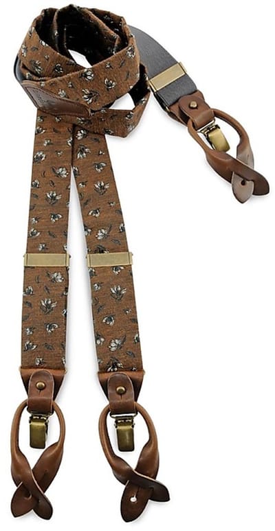 Sir Redman - Bretels - bretels Flower Finesse brown - reebruin / zwart / wit