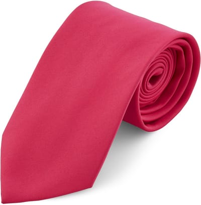 Basic Stropdas van 8 cm in Schreeuwend Roze