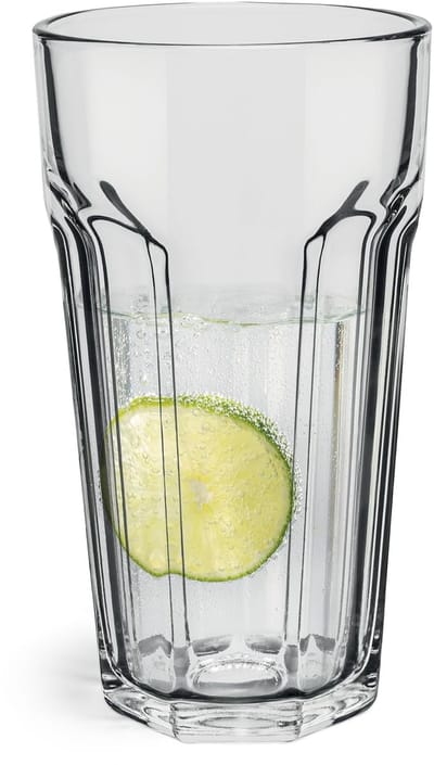 Solidchoice- Drinkglazen XXL set van 6 stuks - 630 ml inhoud - Amerikaans ribbeldesign - Vaatwasmachinebestendig - Transparant - Hoogwaardige kwaliteit - Tumbler
