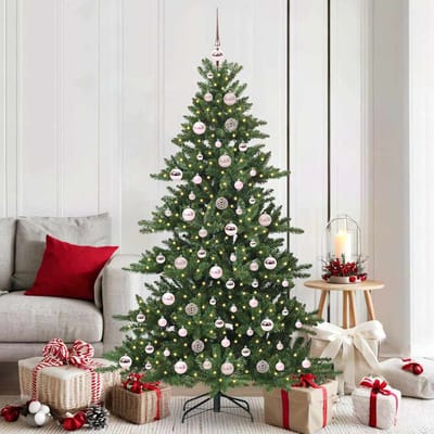 vidaXL - Kunstmatige - Hinged - Kerstboom - Groen - 180 - cm - PVC - en - Staal