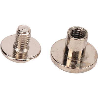 200 Sets Boekbindschroef Messing Ronde Platte Kop Metalen Chicago Bindschroeven DIY Lederen Klinknagel
