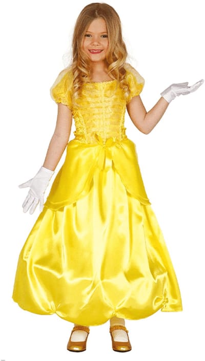 Fiestas Guirca - Kinderkostuum sprookjes prinses geel - 5-6 jaar - Carnavalskleding - Carnaval - carnavalskleding 2027 - Carnaval kostuum