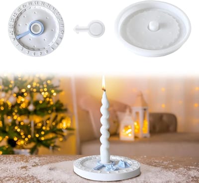 Ronde siliconen kaarsenhouder en mallen voor adventskrans, kerstdecoratie en feestdagen