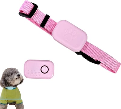 Ynkkvre - GPS-Halsband Voor Katten En Honden - Kattenhalsband Tag Houder - Mini GPS Tracker voor Huisdieren - DierenTracker - Huisdieren Volgsysteem - Geen Maandelijkse Kosten - IP67 Waterdicht - Tot 12 Maanden Batterij - Live Locatie Delen - Roze